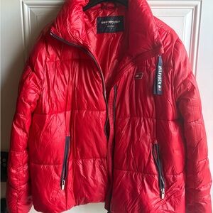 Tommy Hilfiger Vibrant Red Quilted Puffer Jacket